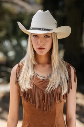 CM-1829WH Stampede Bangora Western Hat