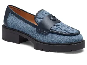 COACH Leah Quilted Denim Loafer