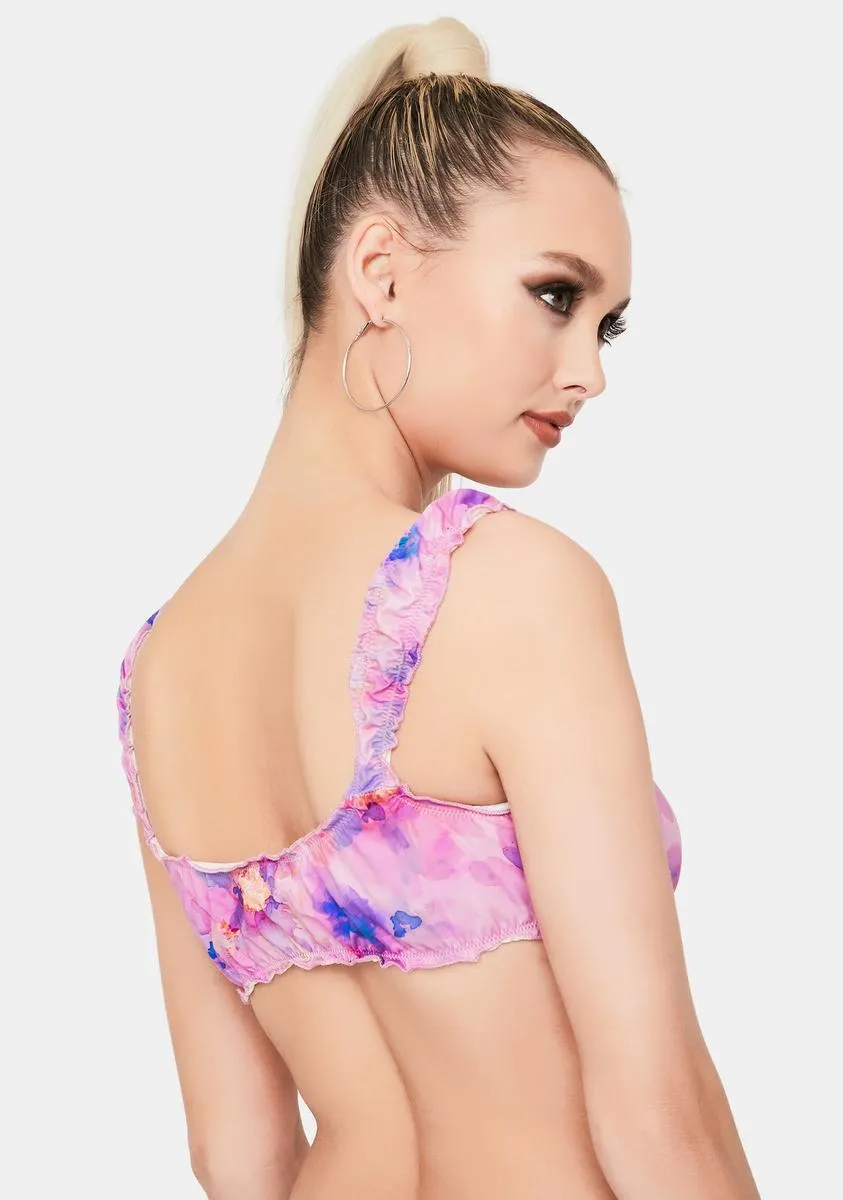 Colby Watercolor Floral Bikini Top-