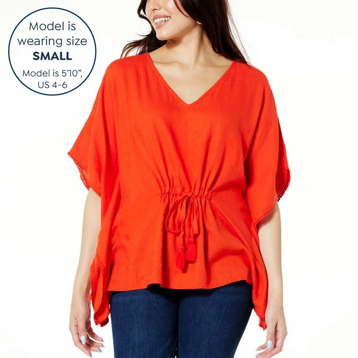      Colleen Lopez V-Neck Tassel Tunic     