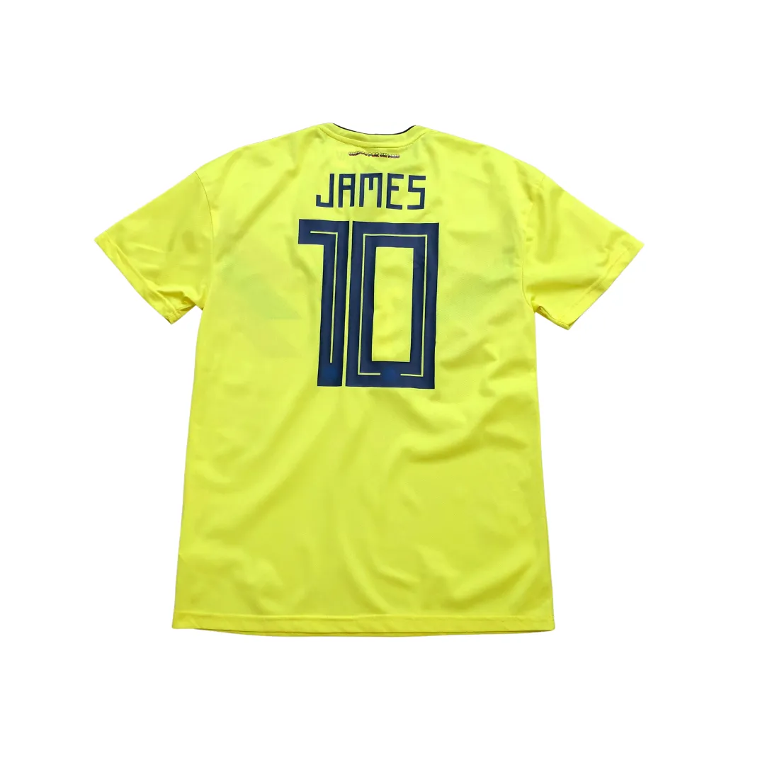 Colombia James 2018 Original Adidas Home Football Shirt Large