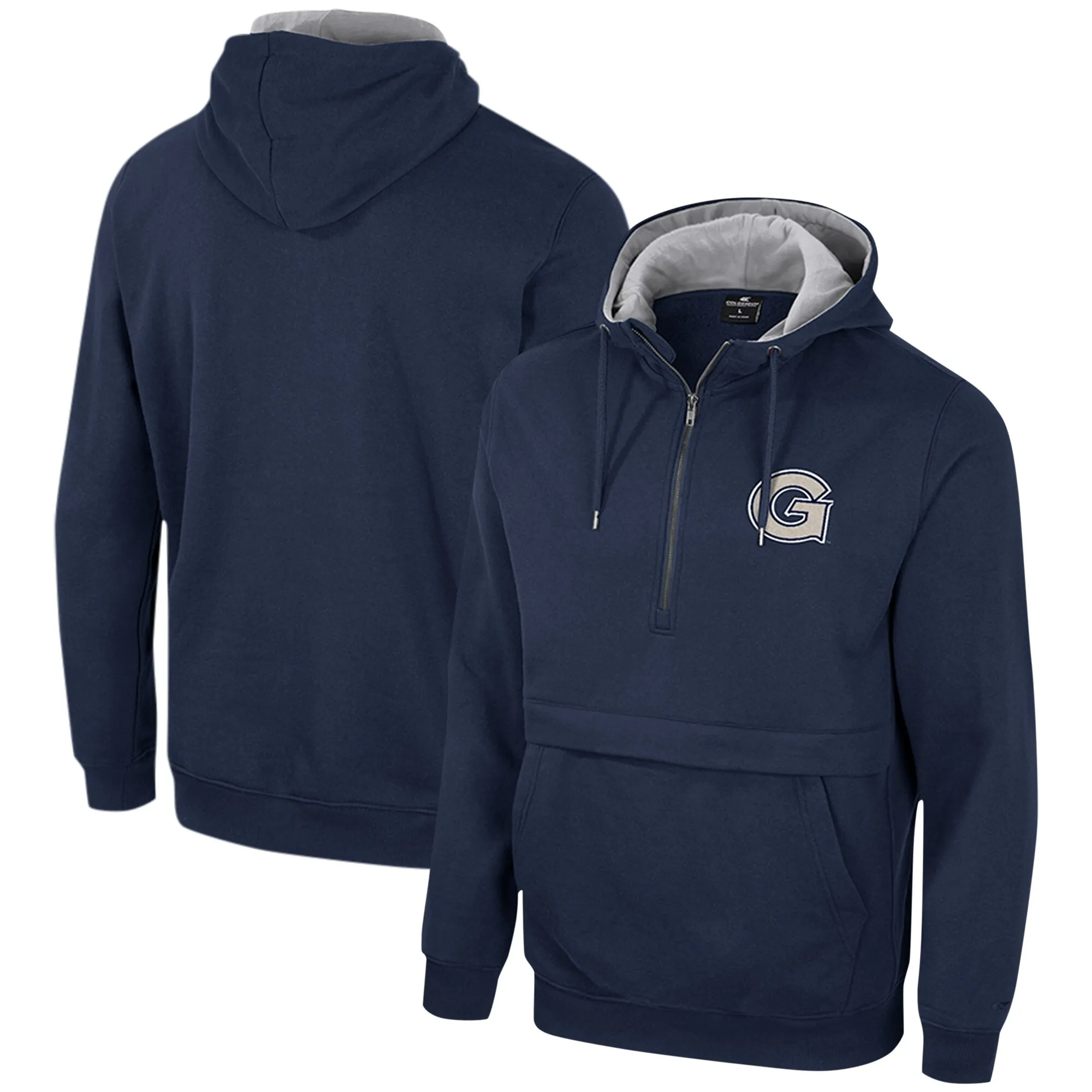 Colosseum Georgetown Hoyas Navy Team Half-Zip Pullover Hoodie