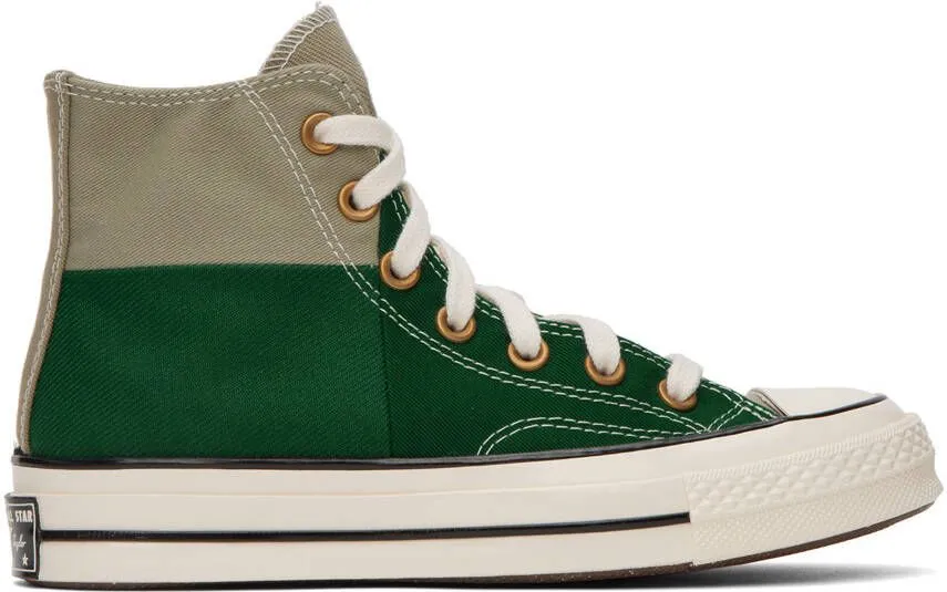 Converse Green Chuck 70 Colorblocked Sneakers