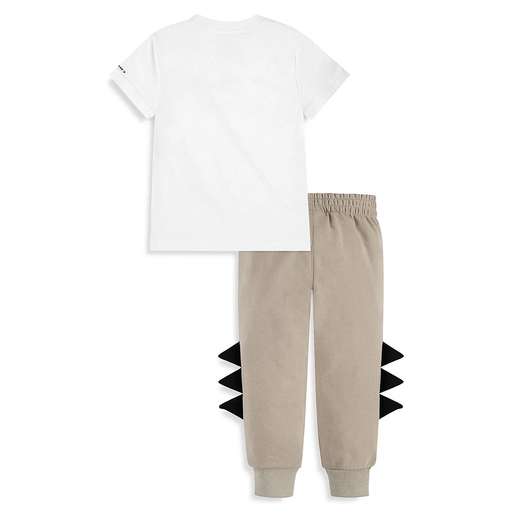 Converse Little Boy's 2-Piece Dinos T-Shirt & Joggers Set