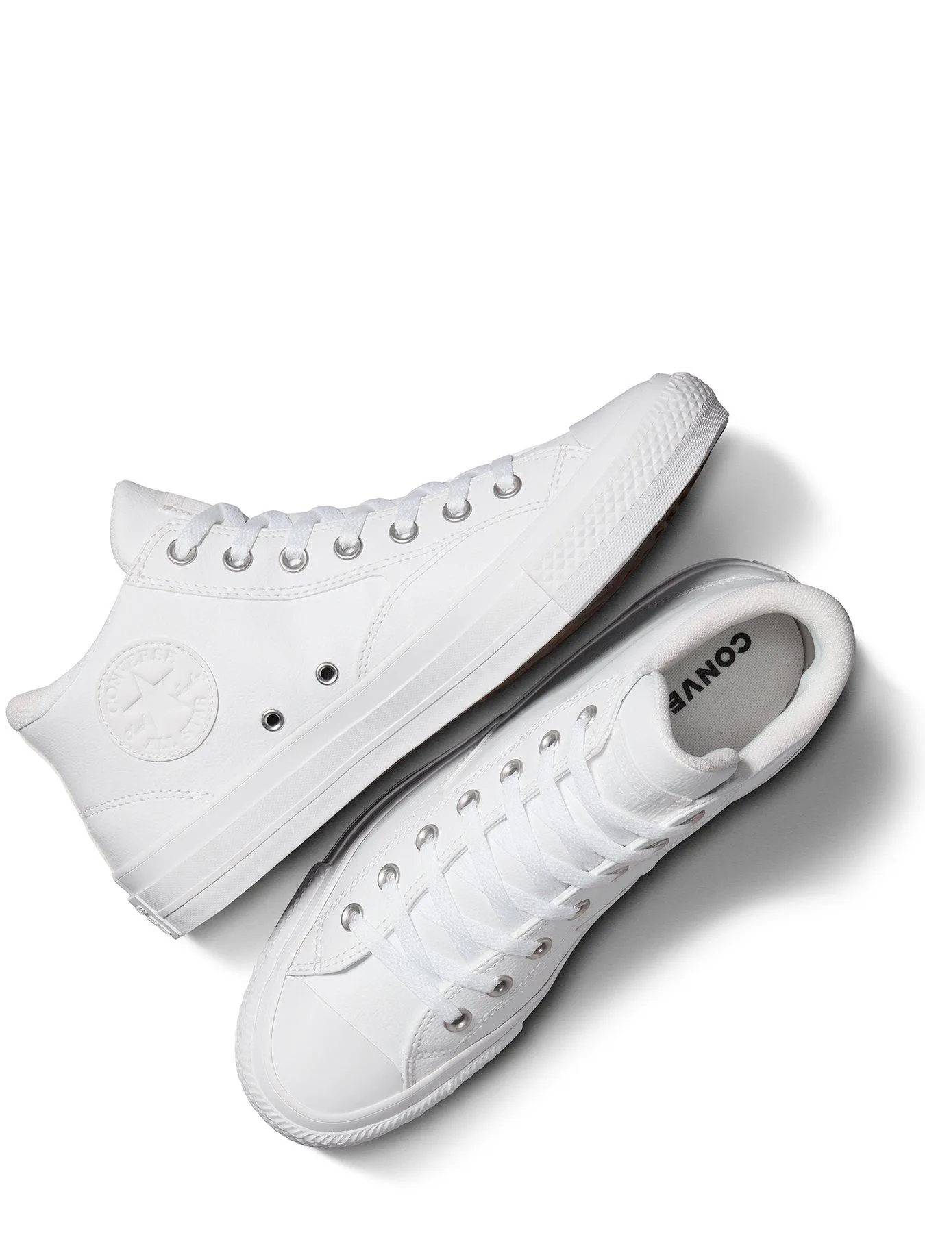 Converse Mens Seasonal Color Synthetic Leather Synthetic Leather Mid Trainers - White