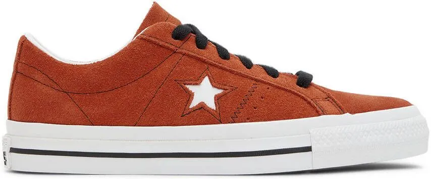 Converse Orange Suede One Star Pro Sneakers