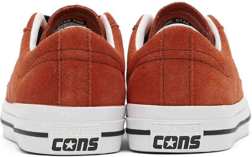 Converse Orange Suede One Star Pro Sneakers