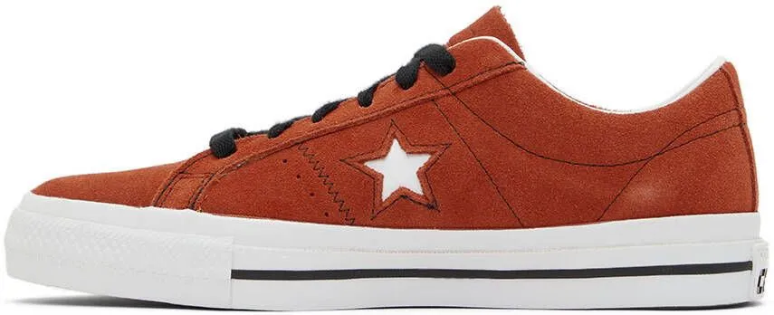 Converse Orange Suede One Star Pro Sneakers