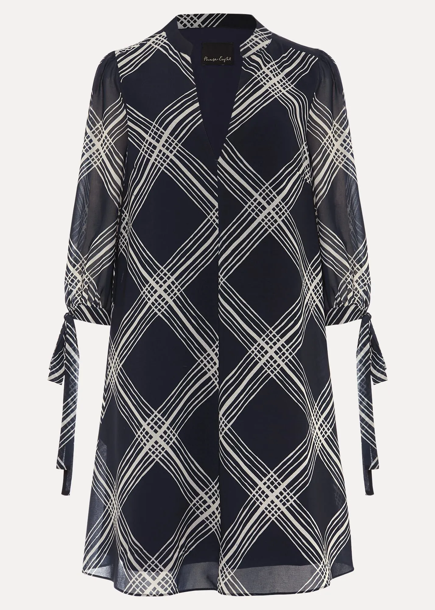 Cora Check Navy Tunic Dress