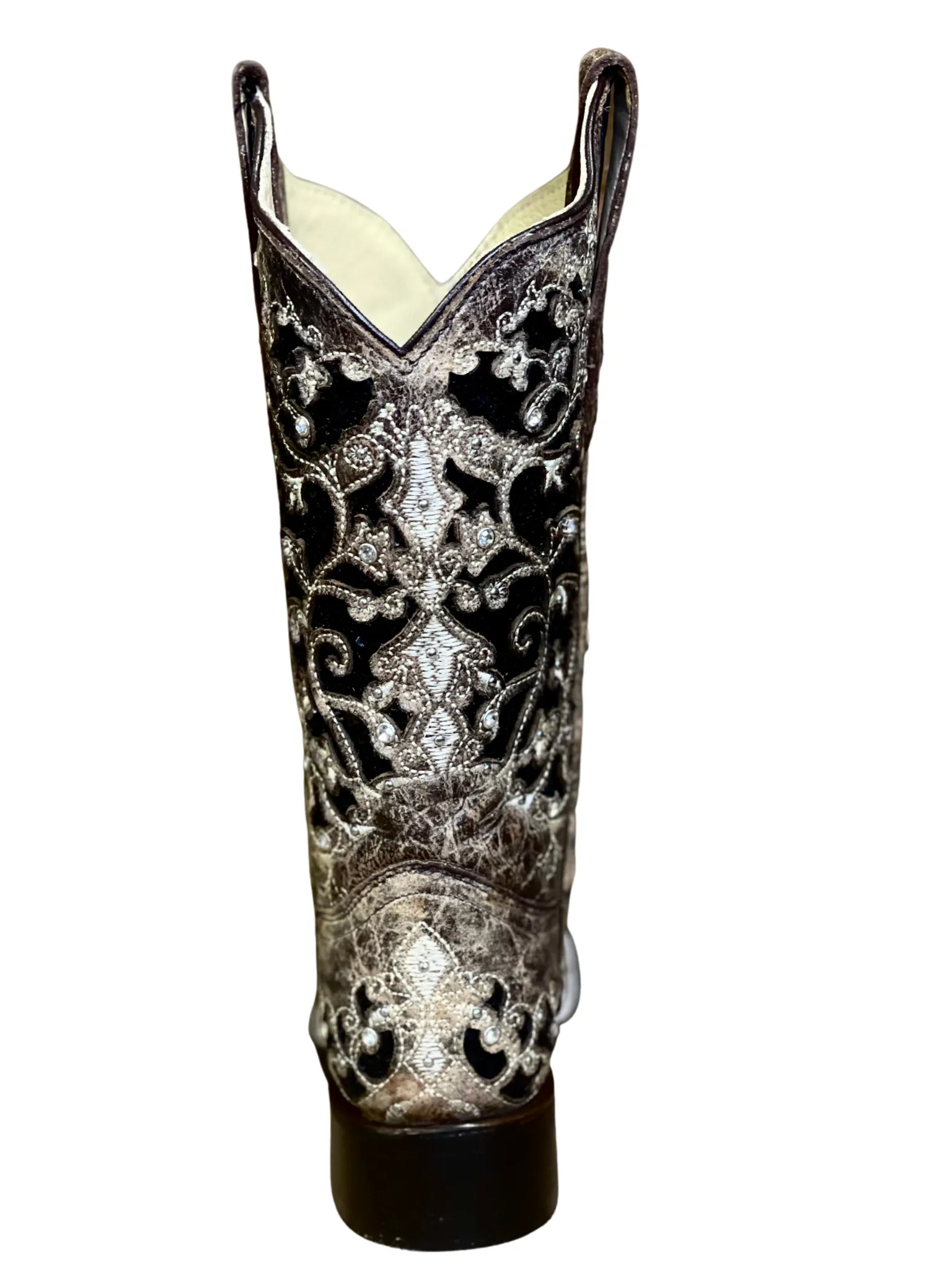 Corral Bronze Black Glitter Inlay Western Boot