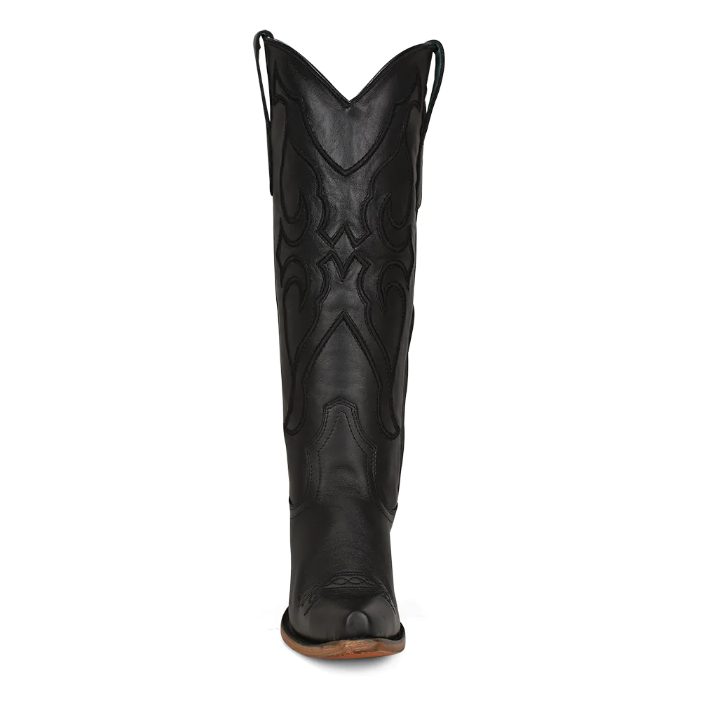 Corral Women’s Full Pure Black Tall Western Boot Snip Toe Z5075