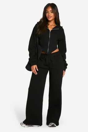 Corset Rib Insert Zip Through Hooded Tracksuit