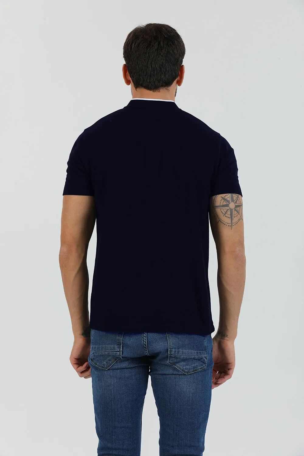 Cotton Man Polo Blue
