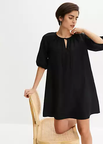 Cotton Short Sleeve Tunic Dress by bonprix | Look Again