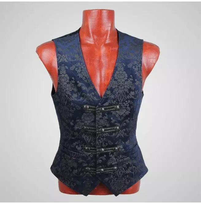 Country Western Fantasy Gothic Fancy Colorful Printing Style Vest