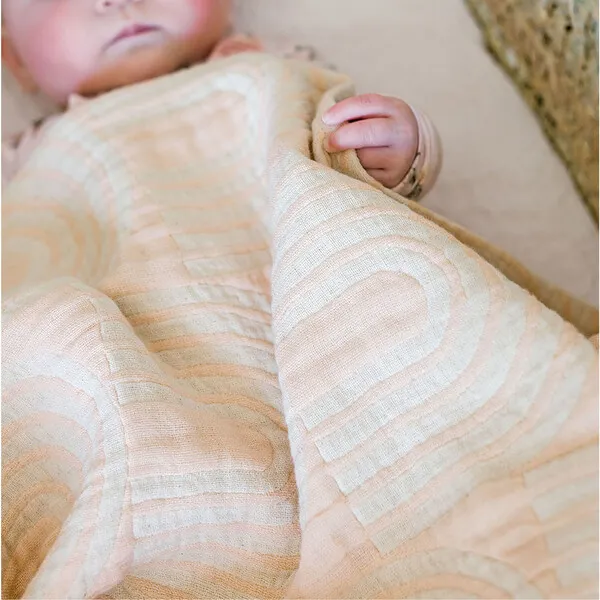 Crane Baby Jacquard Blanket Rainbow, Parker