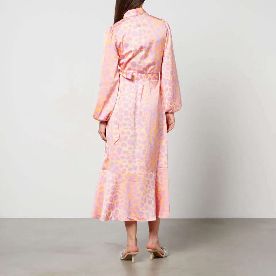 Cras Laracras Printed Silk-Satin Wrap Dress - EU 34/UK 6 | Coggles
