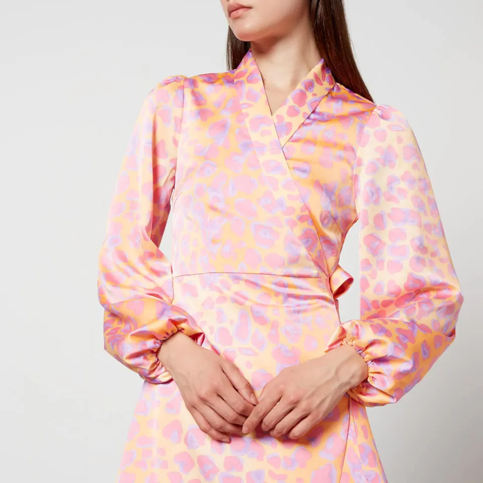 Cras Laracras Printed Silk-Satin Wrap Dress - EU 34/UK 6 | Coggles