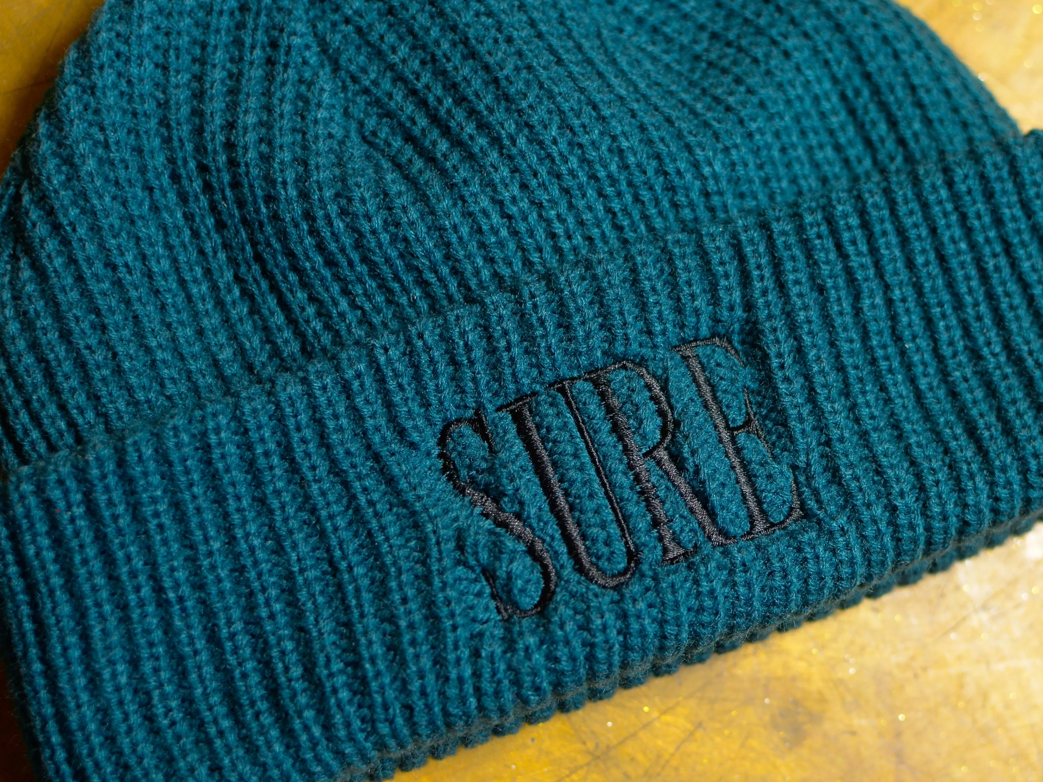 Crew Embroid Cable Beanie - Jade