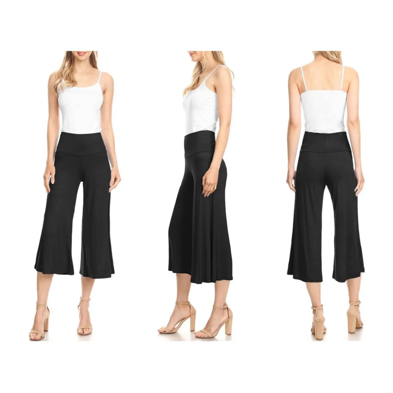 Cropped Wide-Leg Lounge Pants