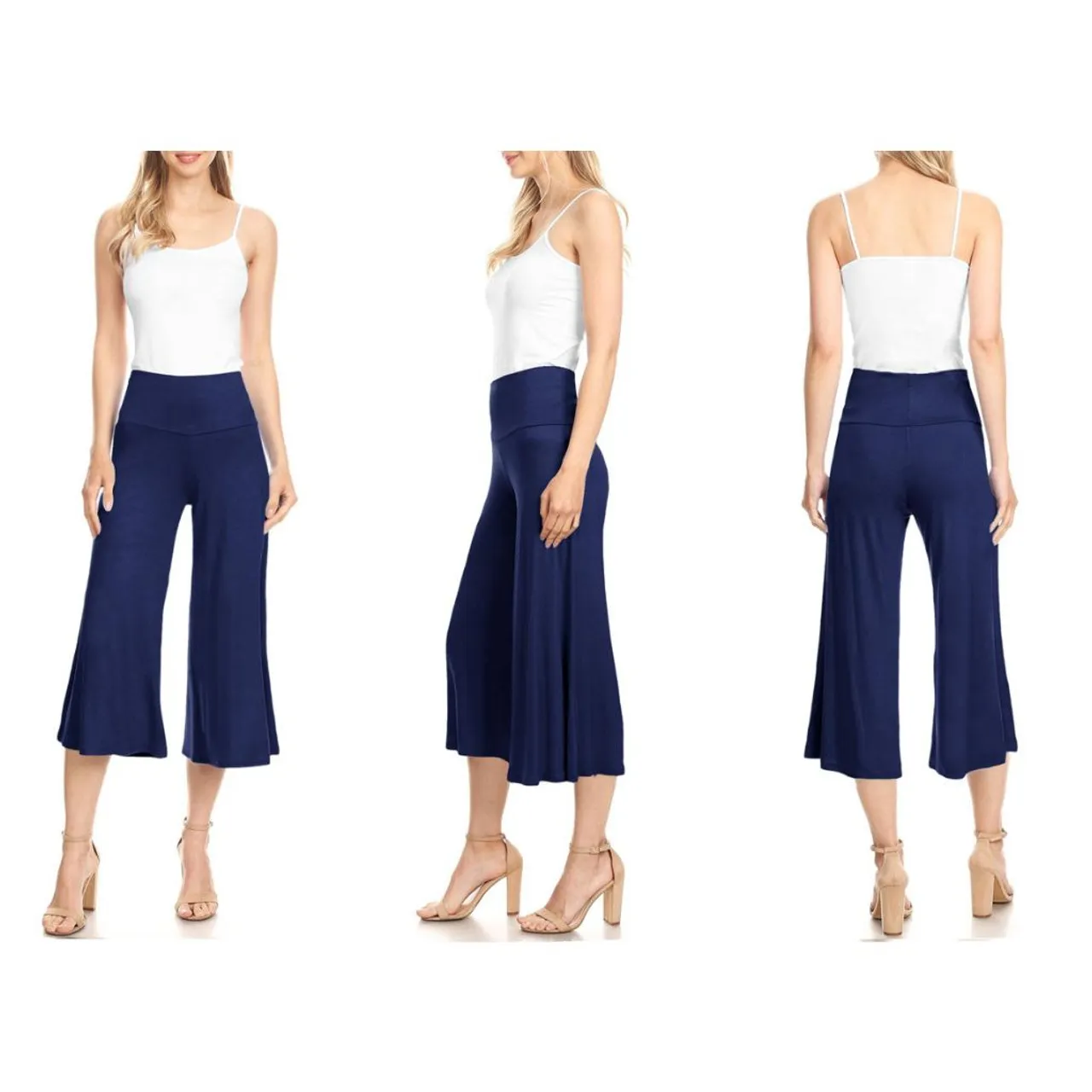 Cropped Wide-Leg Lounge Pants