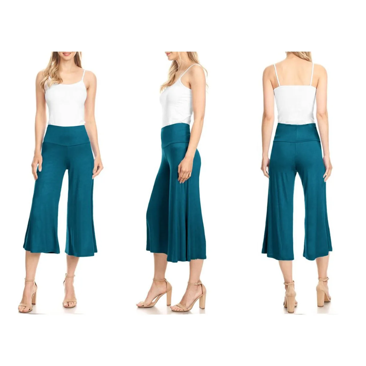 Cropped Wide-Leg Lounge Pants