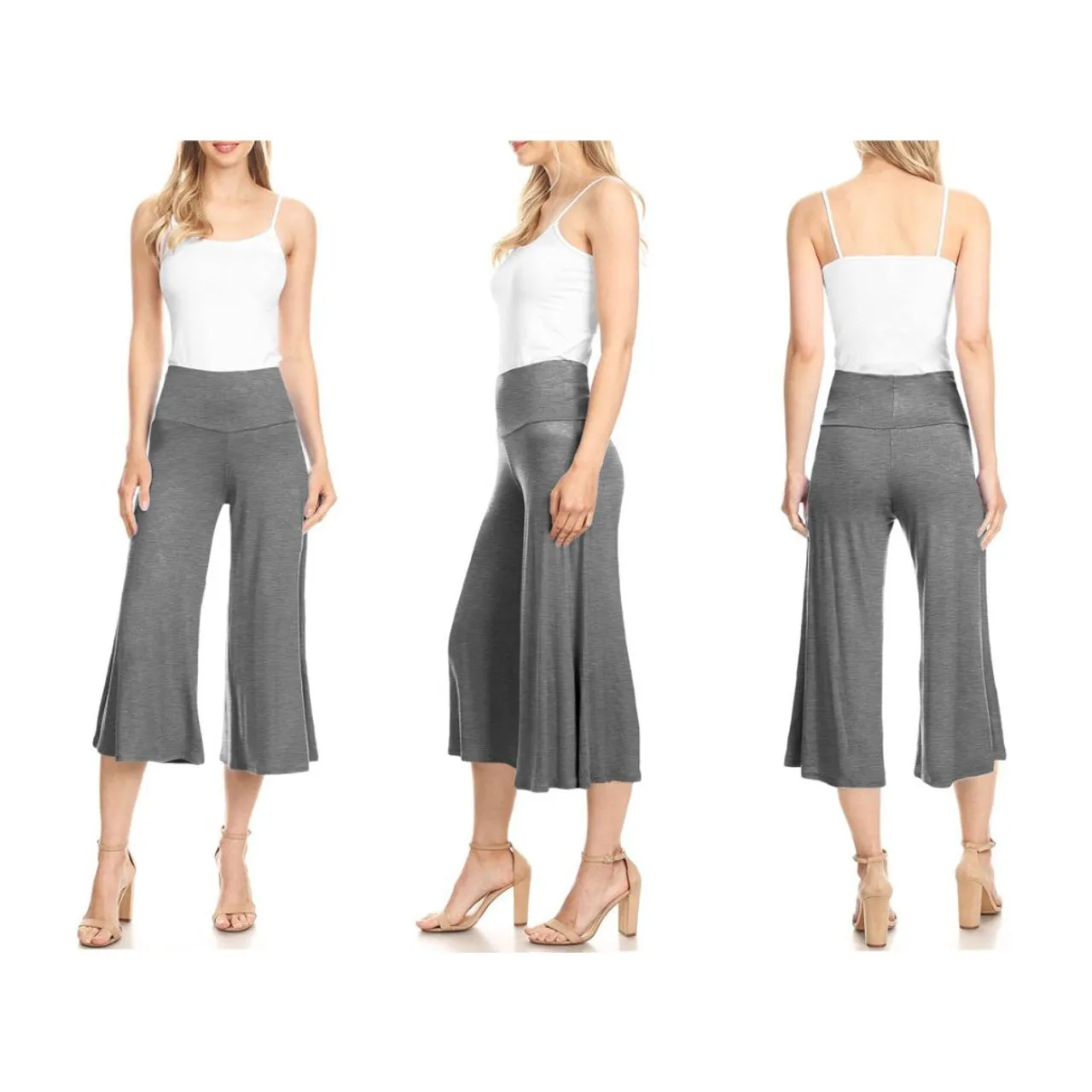 Cropped Wide-Leg Lounge Pants