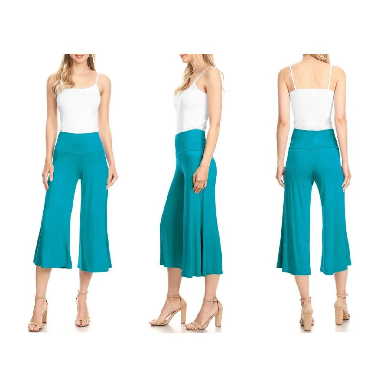 Cropped Wide-Leg Lounge Pants