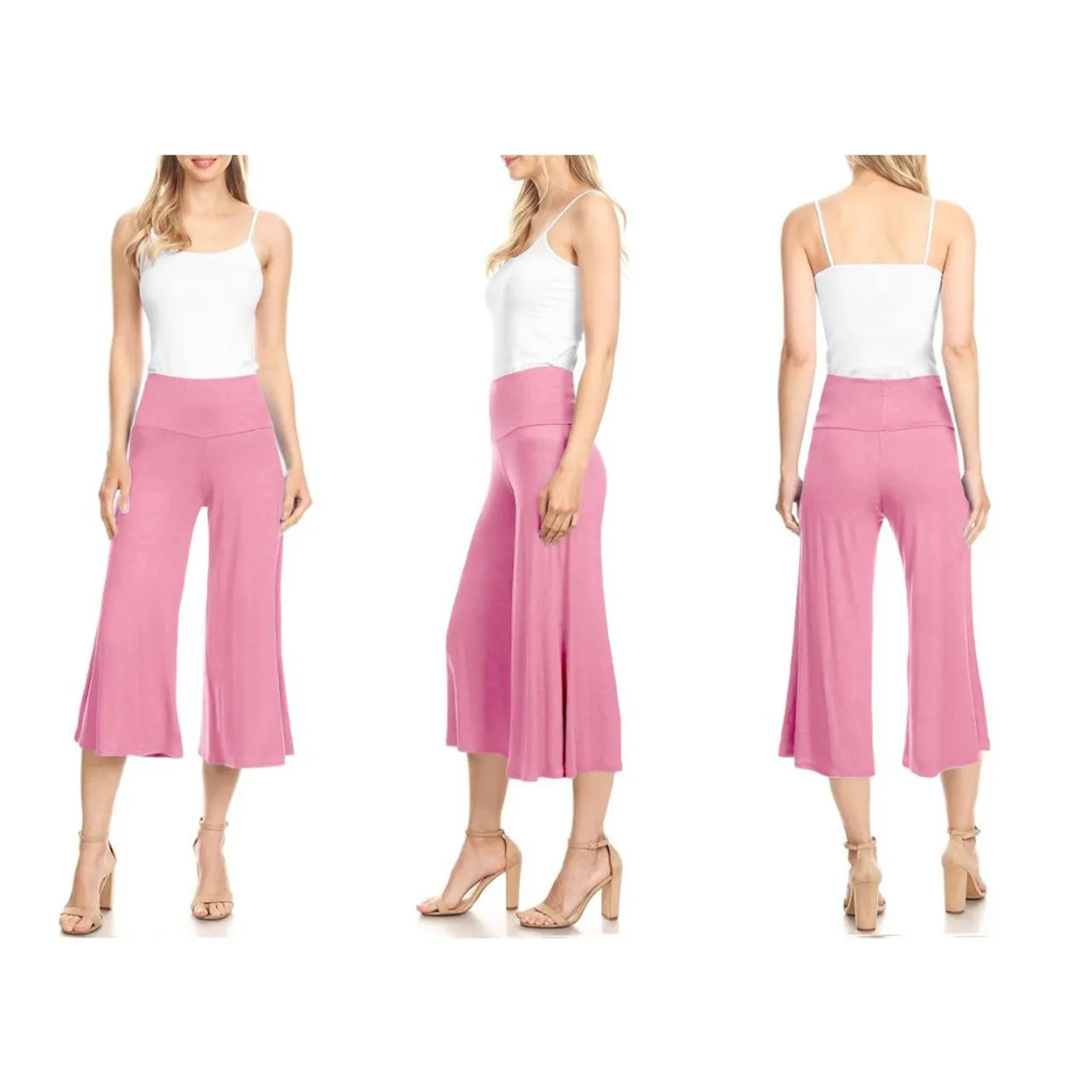 Cropped Wide-Leg Lounge Pants