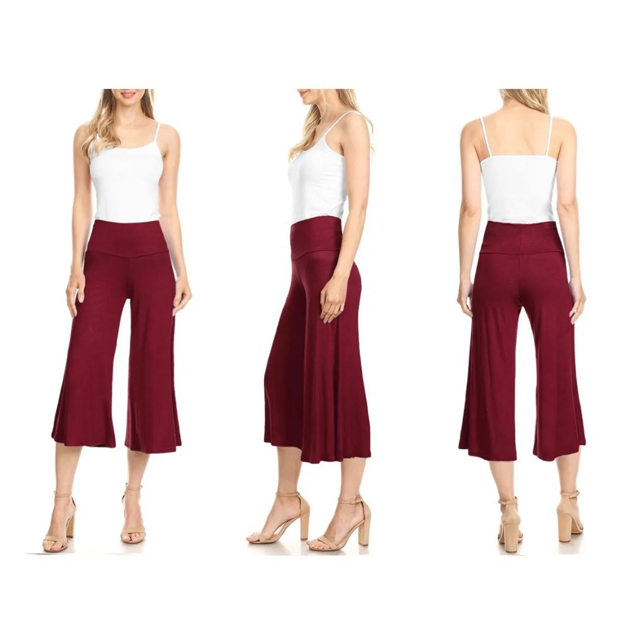 Cropped Wide-Leg Lounge Pants