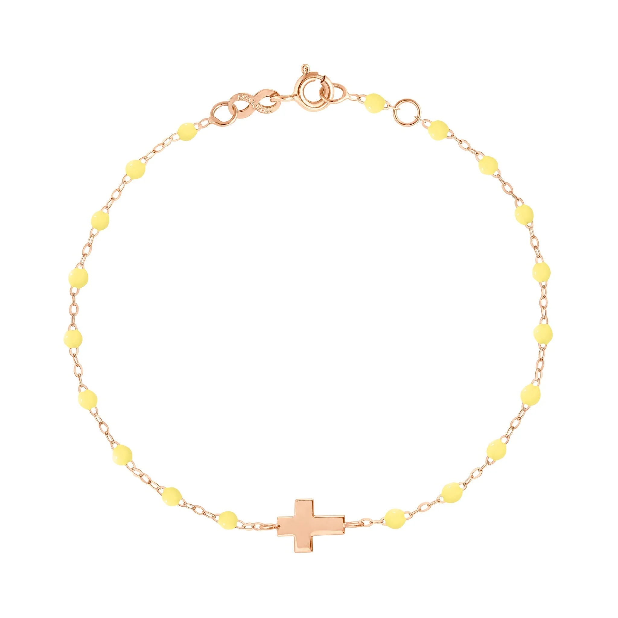 Cross Charm Classic Gigi Mimosa bracelet, Rose Gold, 6.7