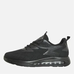 Crosshatch Mens Chiltern Trainers Black Mono