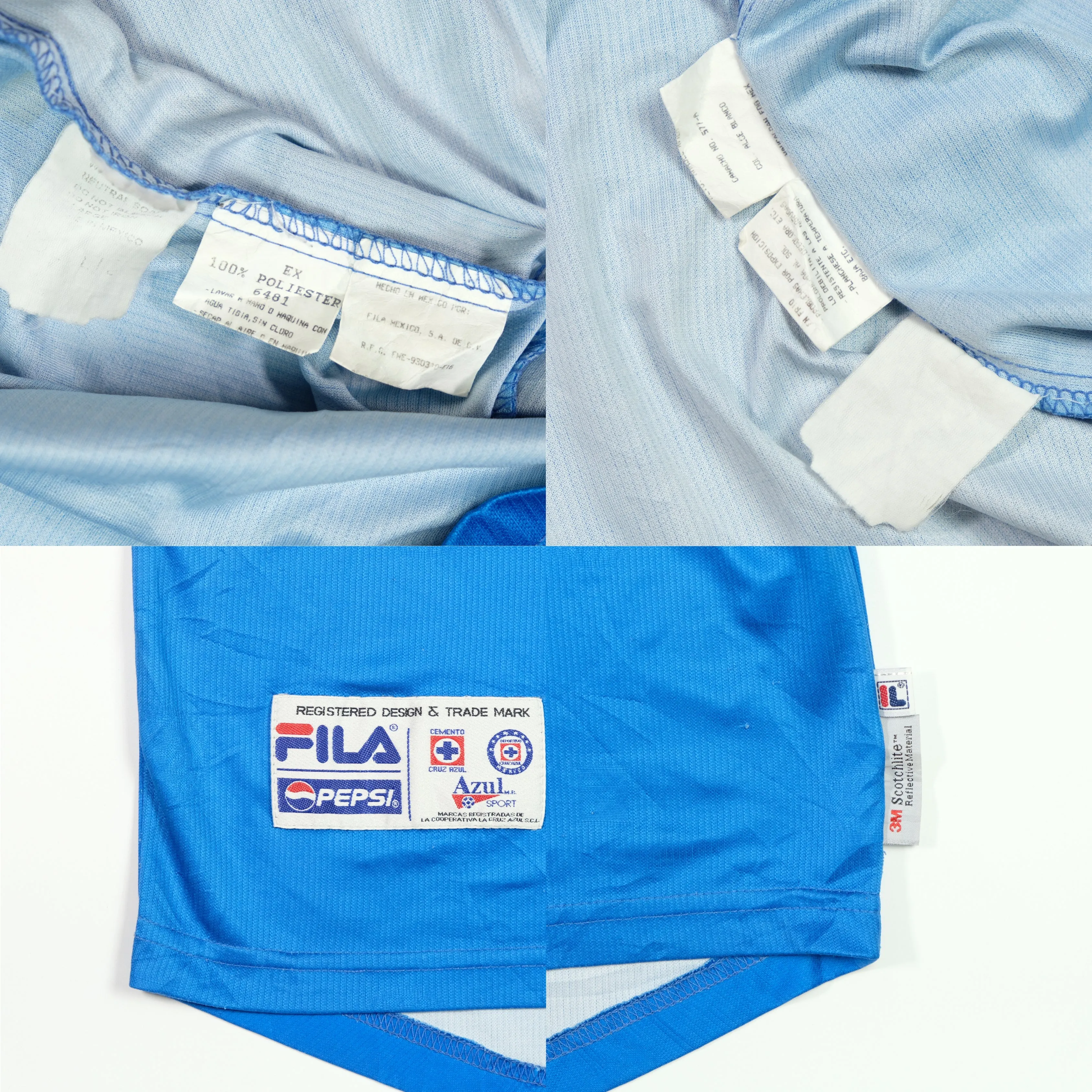 Cruz Azul Mexico 1999/2000 Fila Home Football Shirt XL