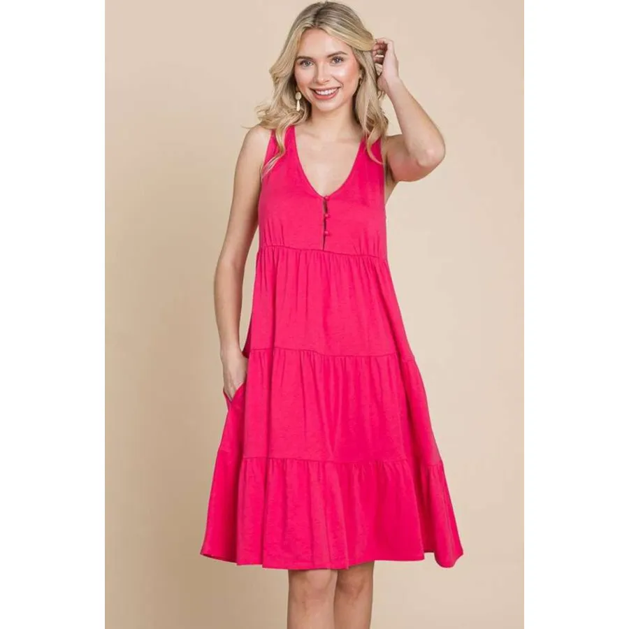 Culture Code Racerback Tiered Tank Dress