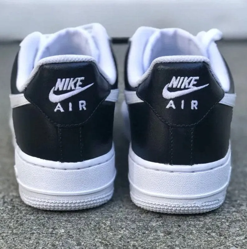 Custom Black White Nike Air Force 1