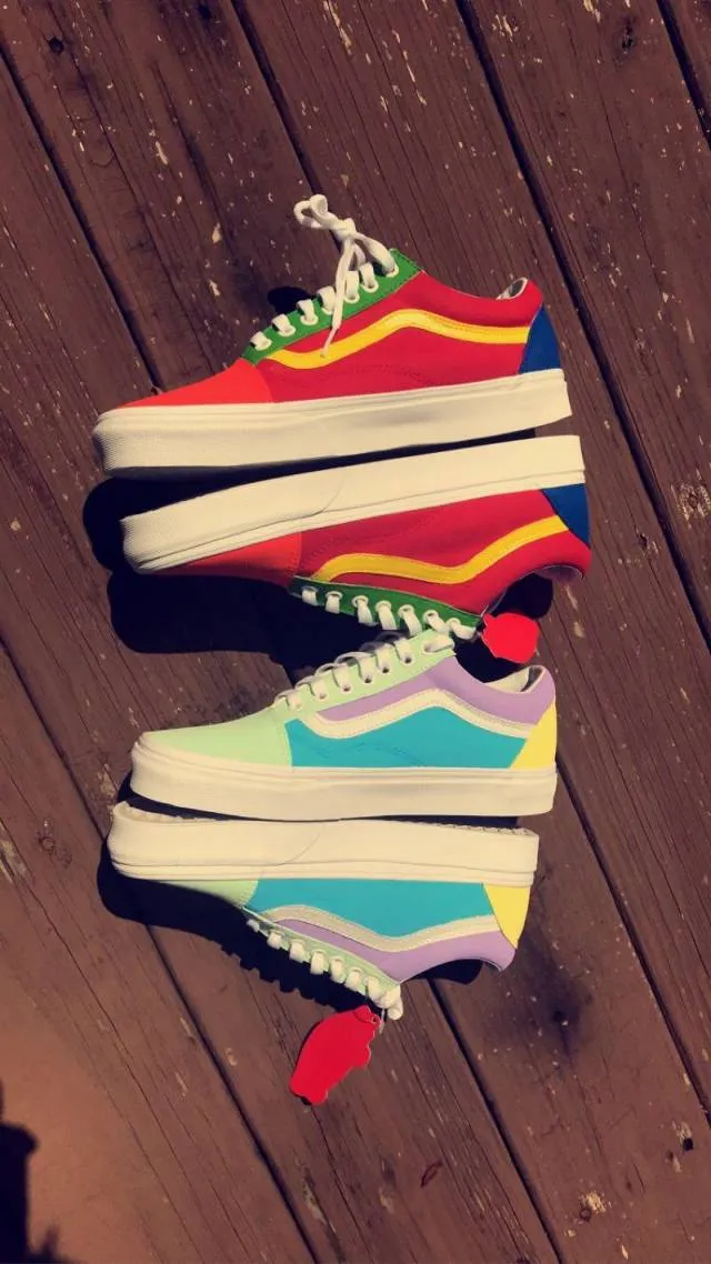 Custom colorblock old skool vans