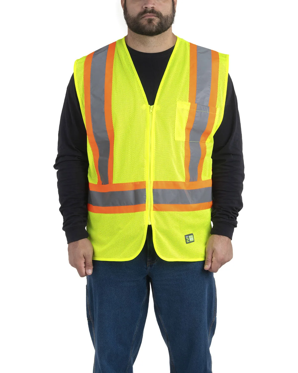 Custom Embroidered Berne HVV046 Men Hi-Vis Class 2 Multi-Color Vest