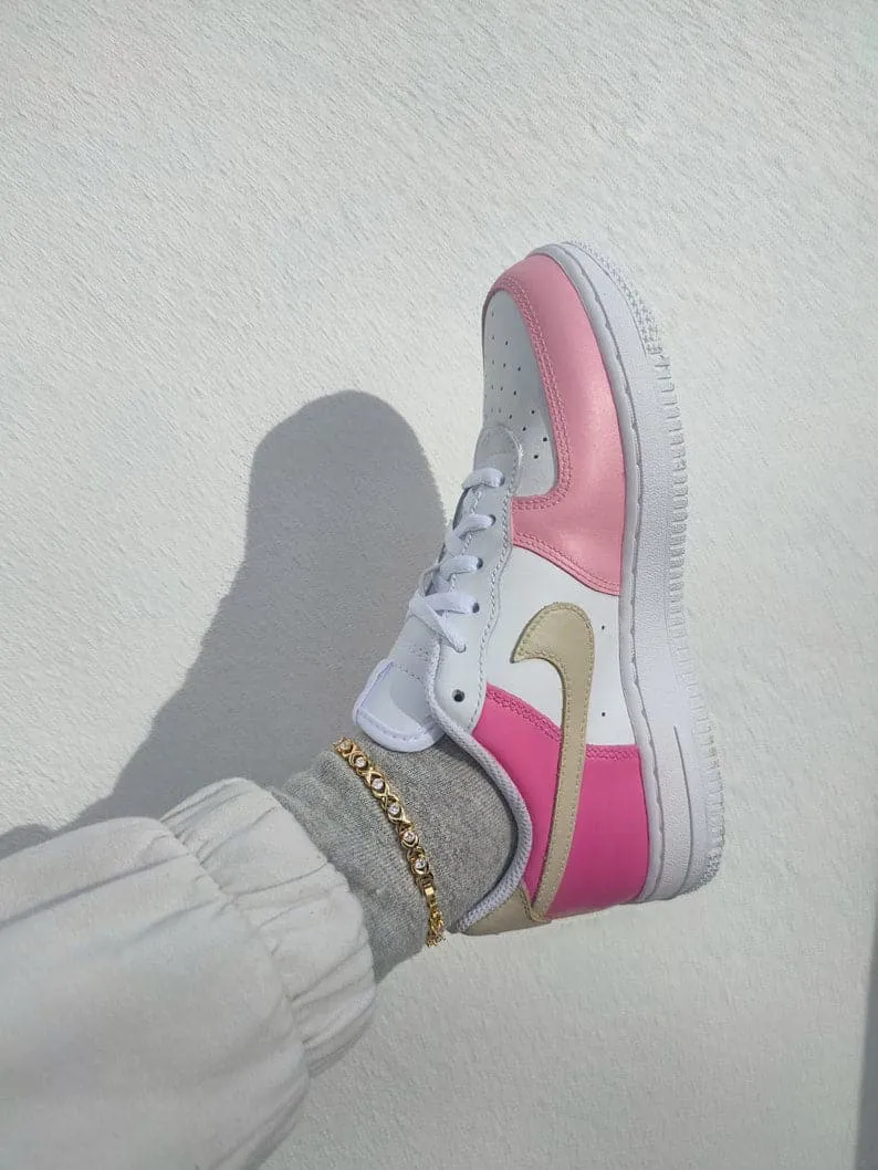 Custom Nike Air Force 1 Pink Nostalgia