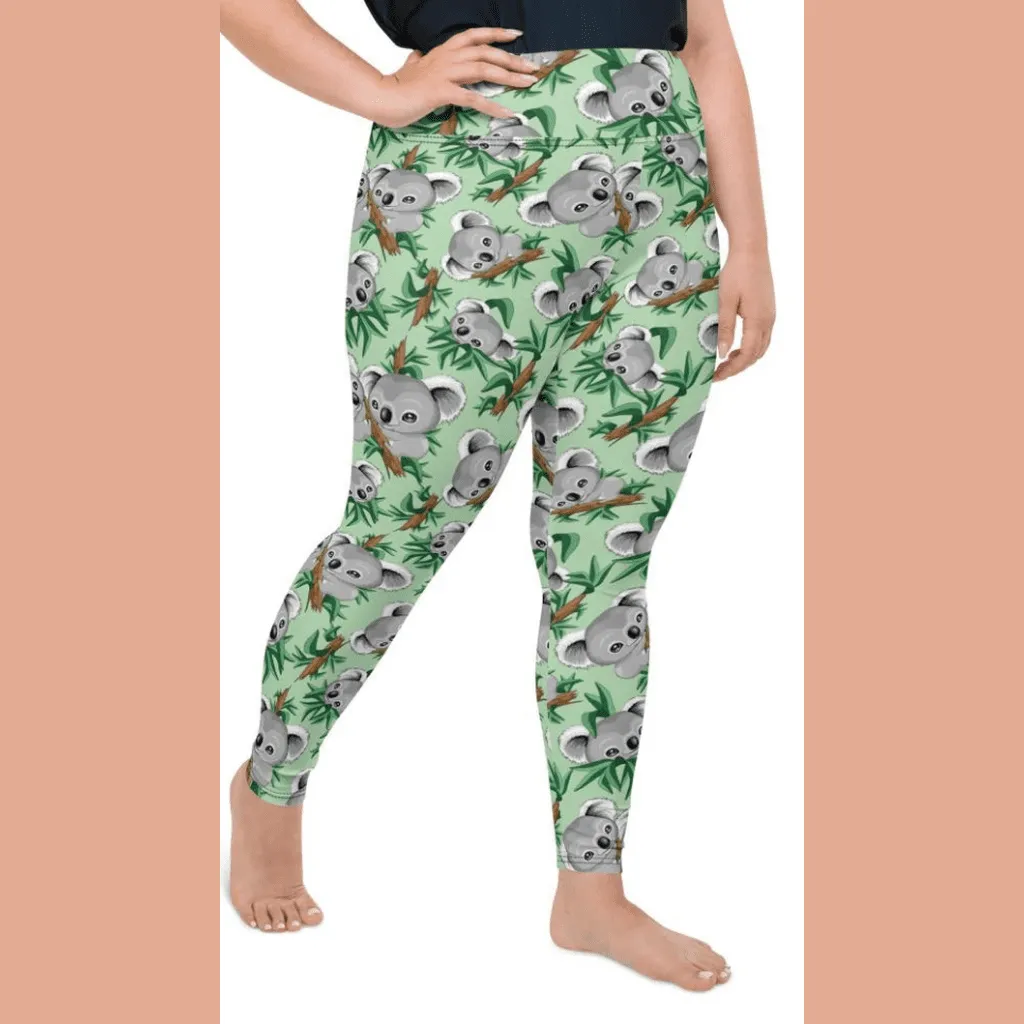 Cute Koala Plus Size Leggings