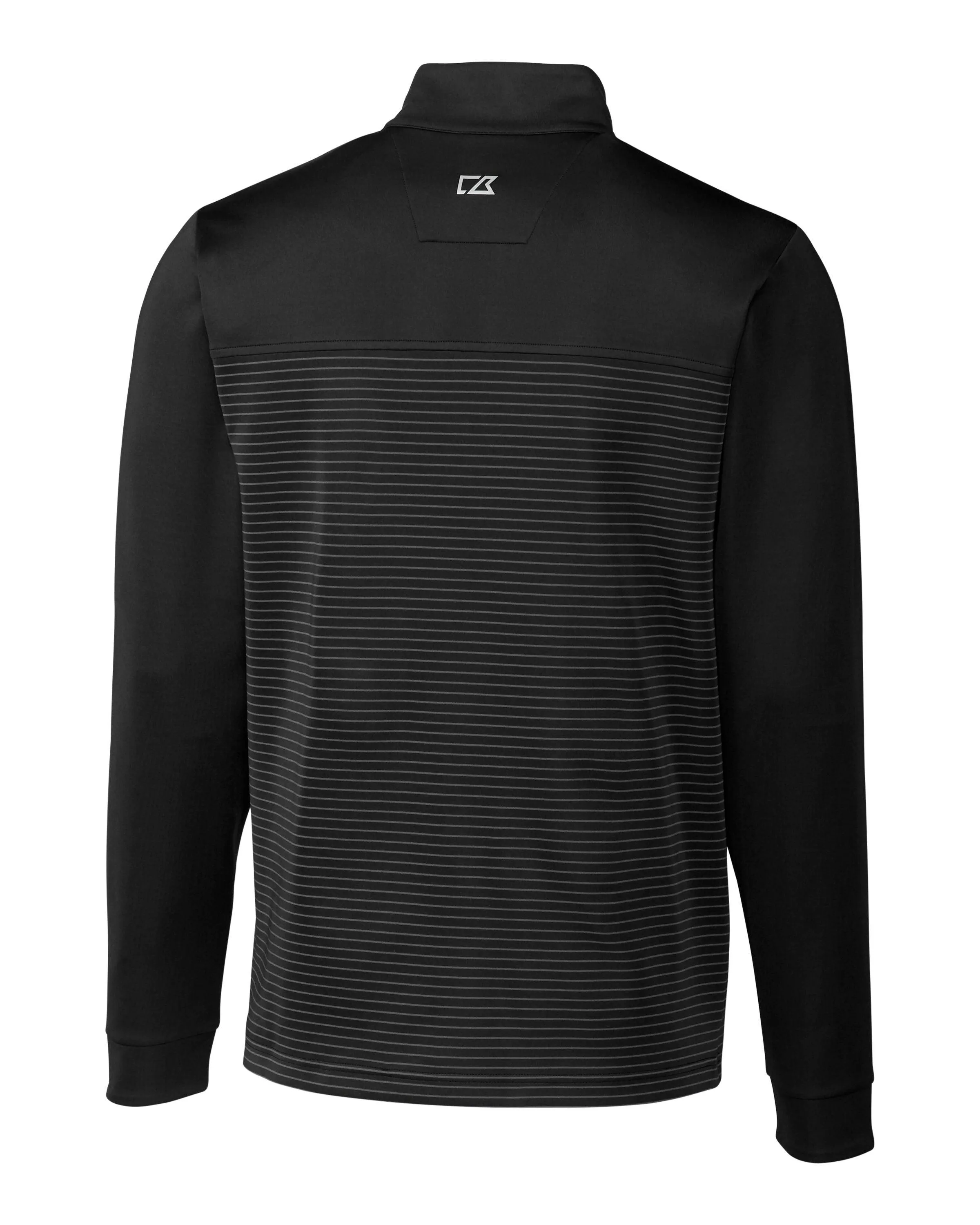 Cutter & Buck Traverse Stripe Stretch Quarter Zip Pullover Black