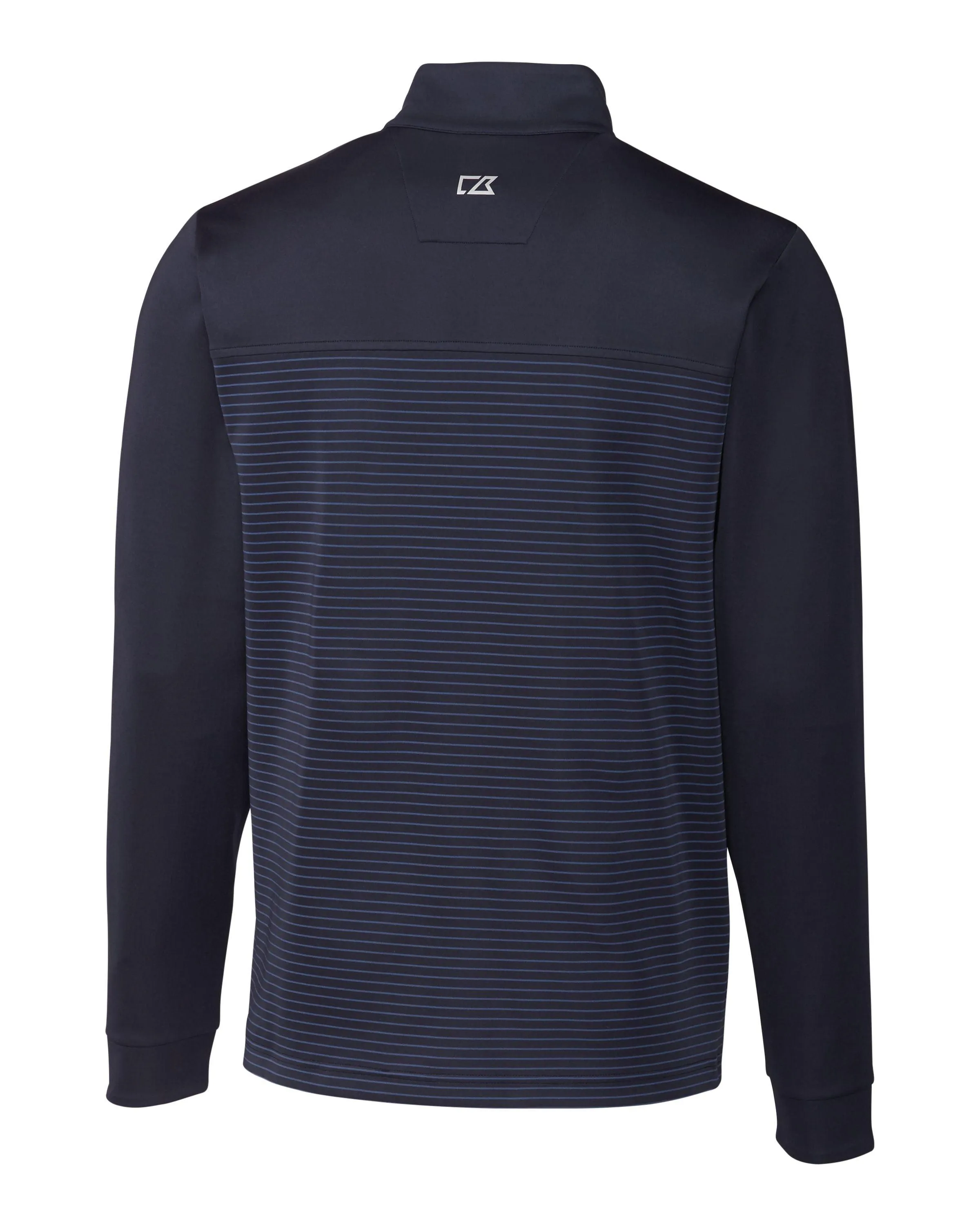 Cutter & Buck Traverse Stripe Stretch Quarter Zip Pullover Navy Blue