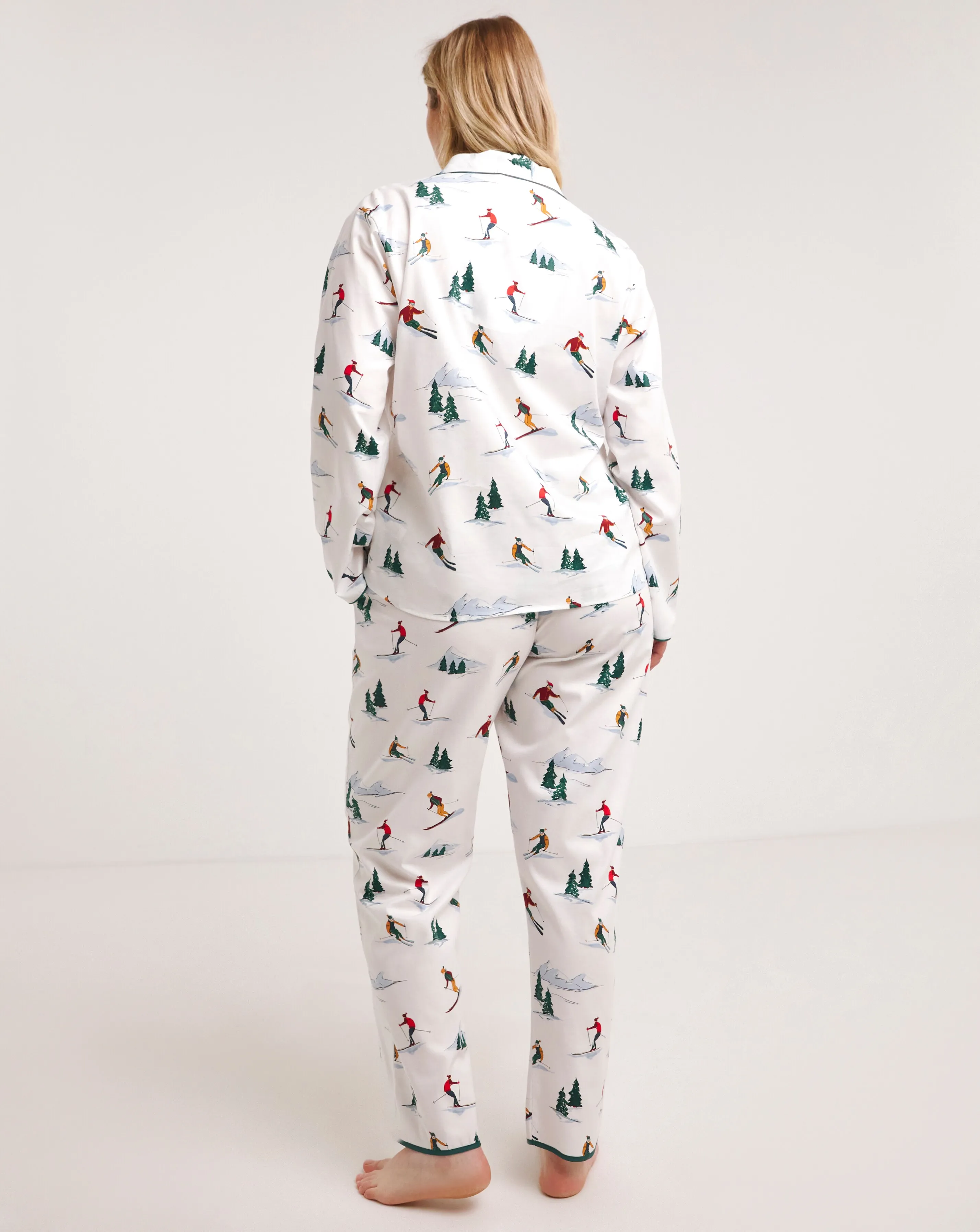 Cyberjammies Ski Print Woven Pyjama Set | Simply Be