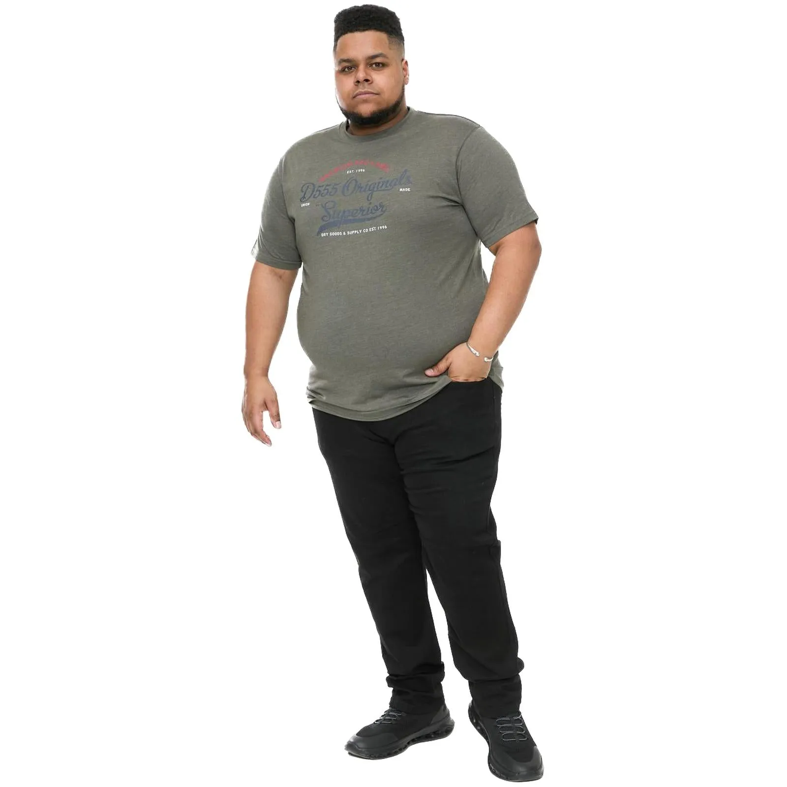 D555 Mens Falcon 2-Pack Big & Tall Originals Printed Short Sleeve T-Shirt