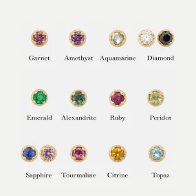 Dahlia 2mm Birthstone Stud Earrings