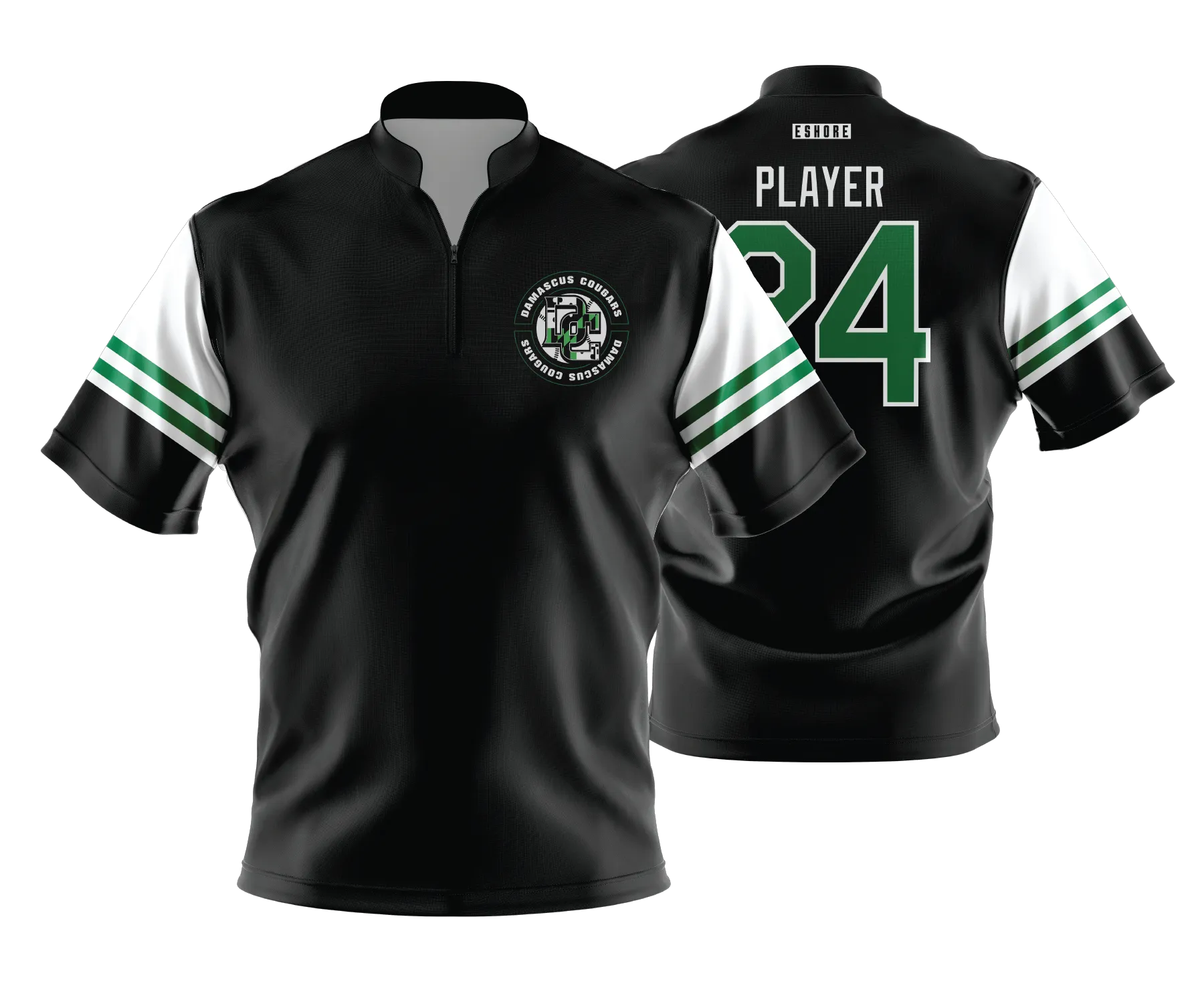 Damascus Cougars - Full Dye 1/4 Zip SS BP Jacket