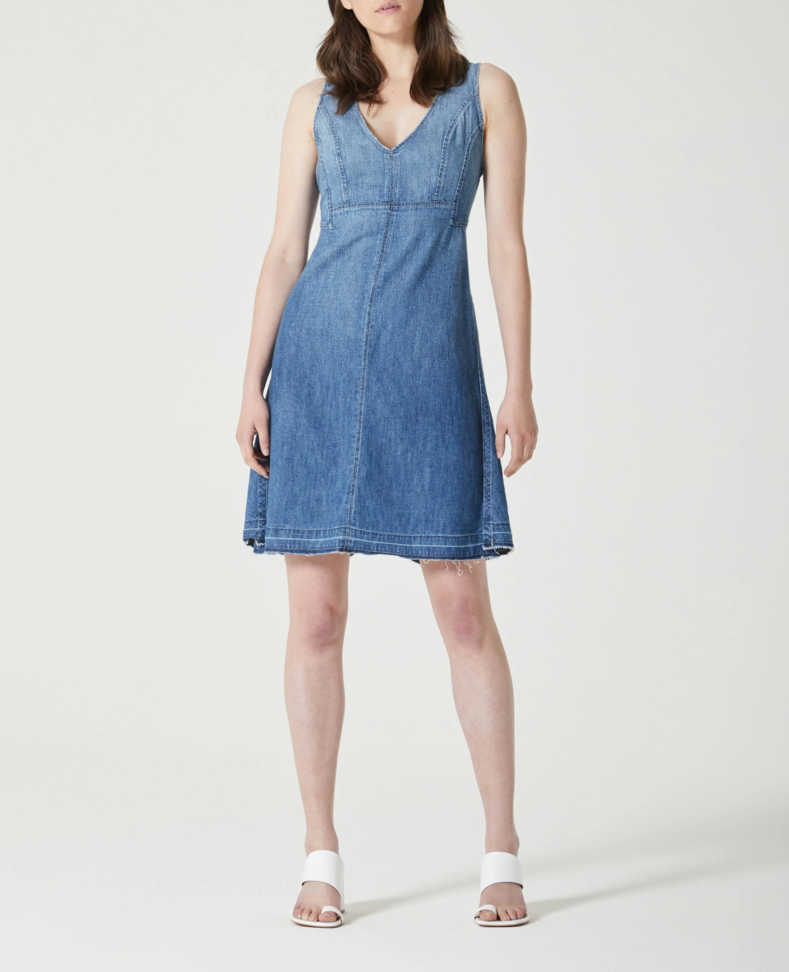     Dana Dress   Sleeveless Denim Dress  