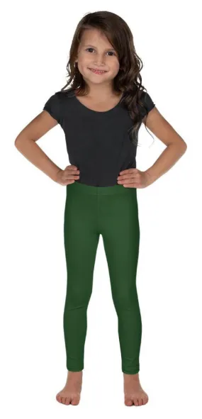Deep Forest Green Kid's Leggings