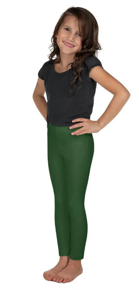 Deep Forest Green Kid's Leggings