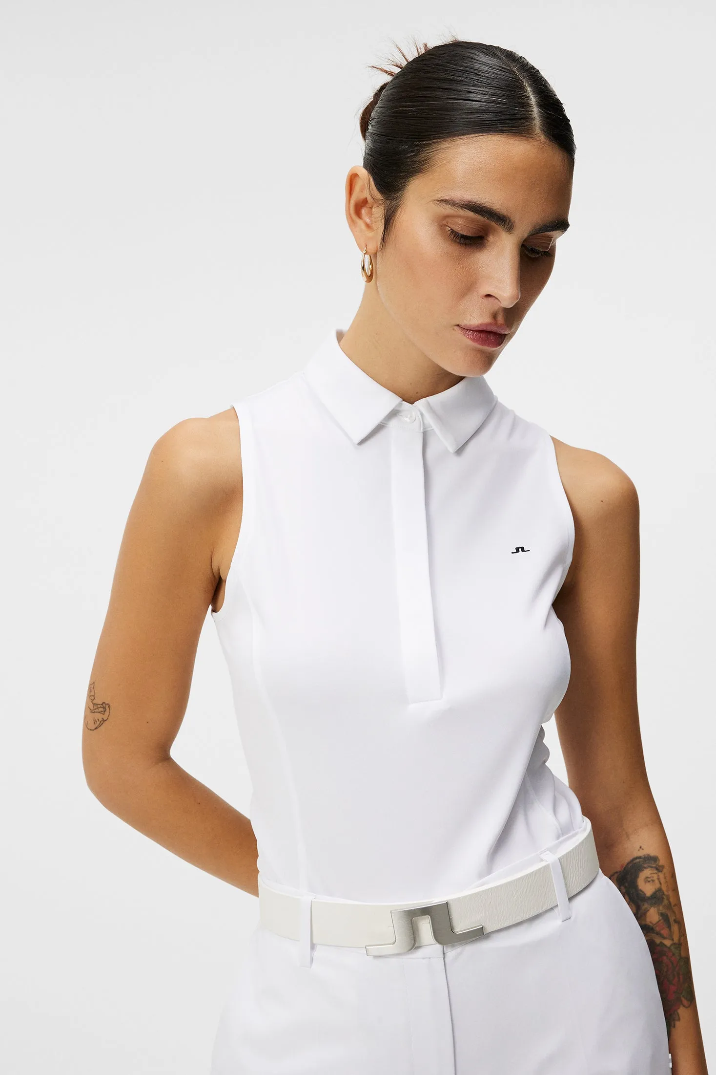 Dena Sleeveless Top / White