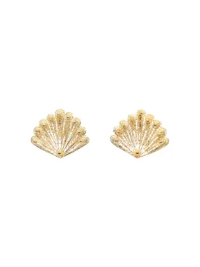 Denise Nader Seashell Stud Earrings in Gold